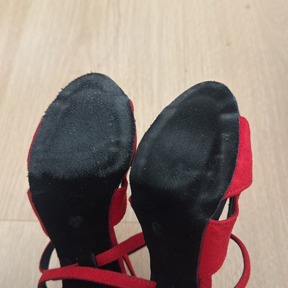 Gorgeous Red Salsa Latin Dance Shoes Size US 8 - Picture 5 of 6